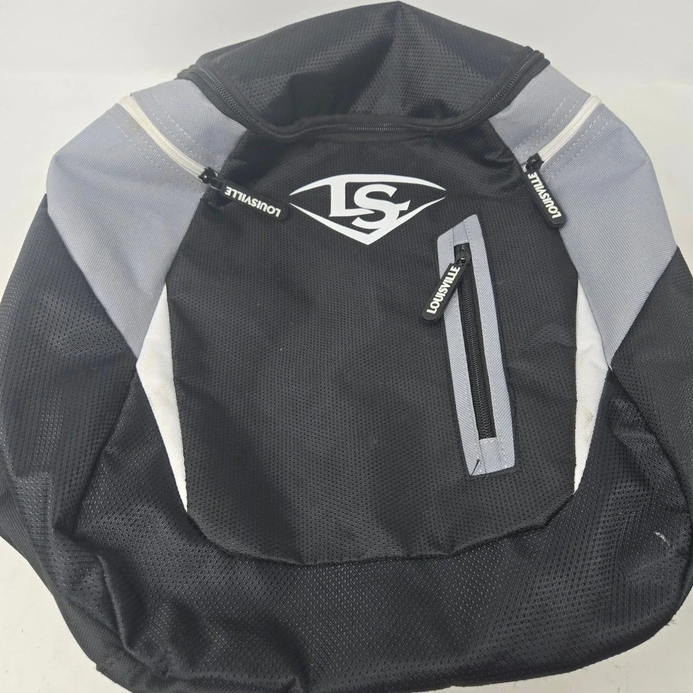 Louisville Slugger‎ Baseball Softball Equipment Backpack Gear Bag Black Grey